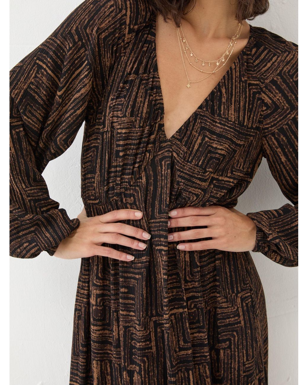 FatFace Brown Noelle Maxi Dress