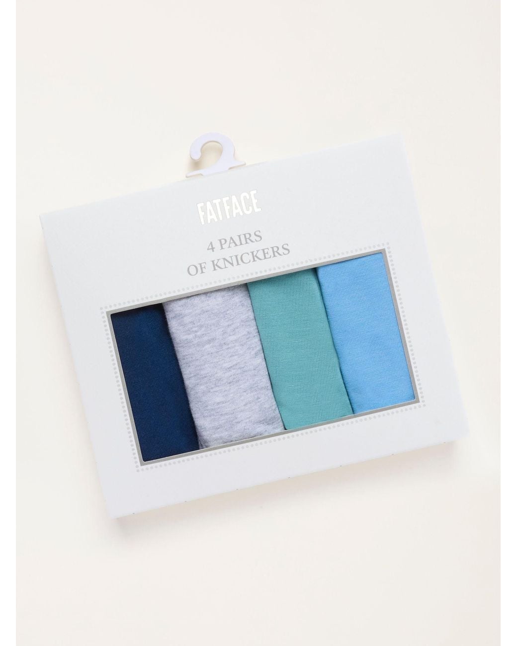 FatFace Blue Fatface 4 Pack Of Plain Classic Knickers