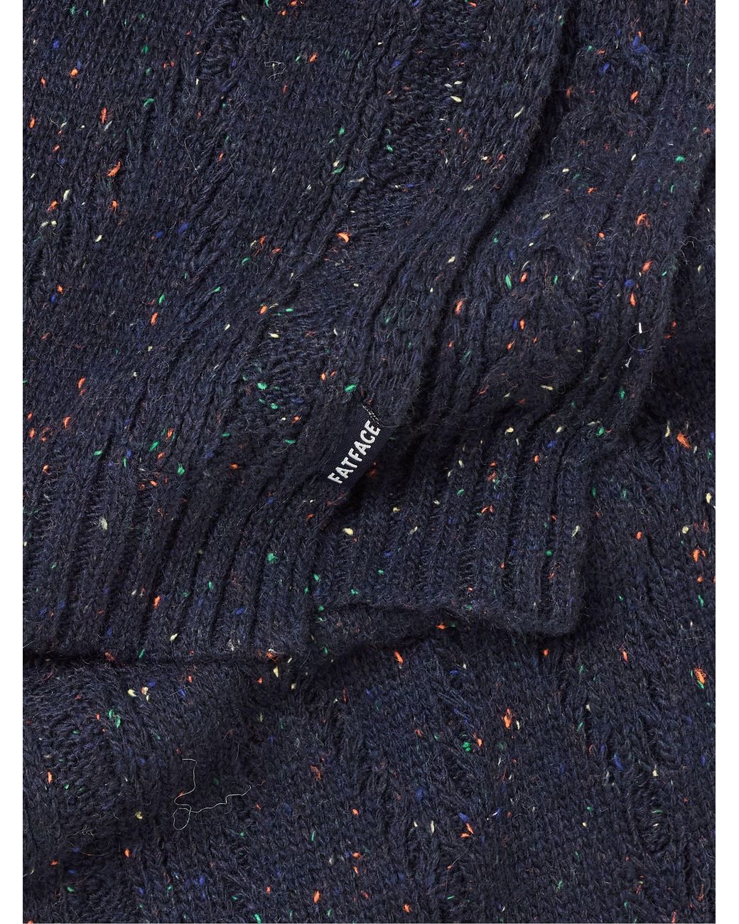FatFace Blue Fatface Cable Knit Scarf for men