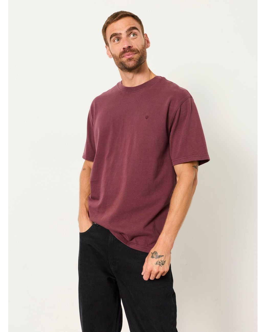 FatFace Red Alton Short Sleeve T-Shirt for men