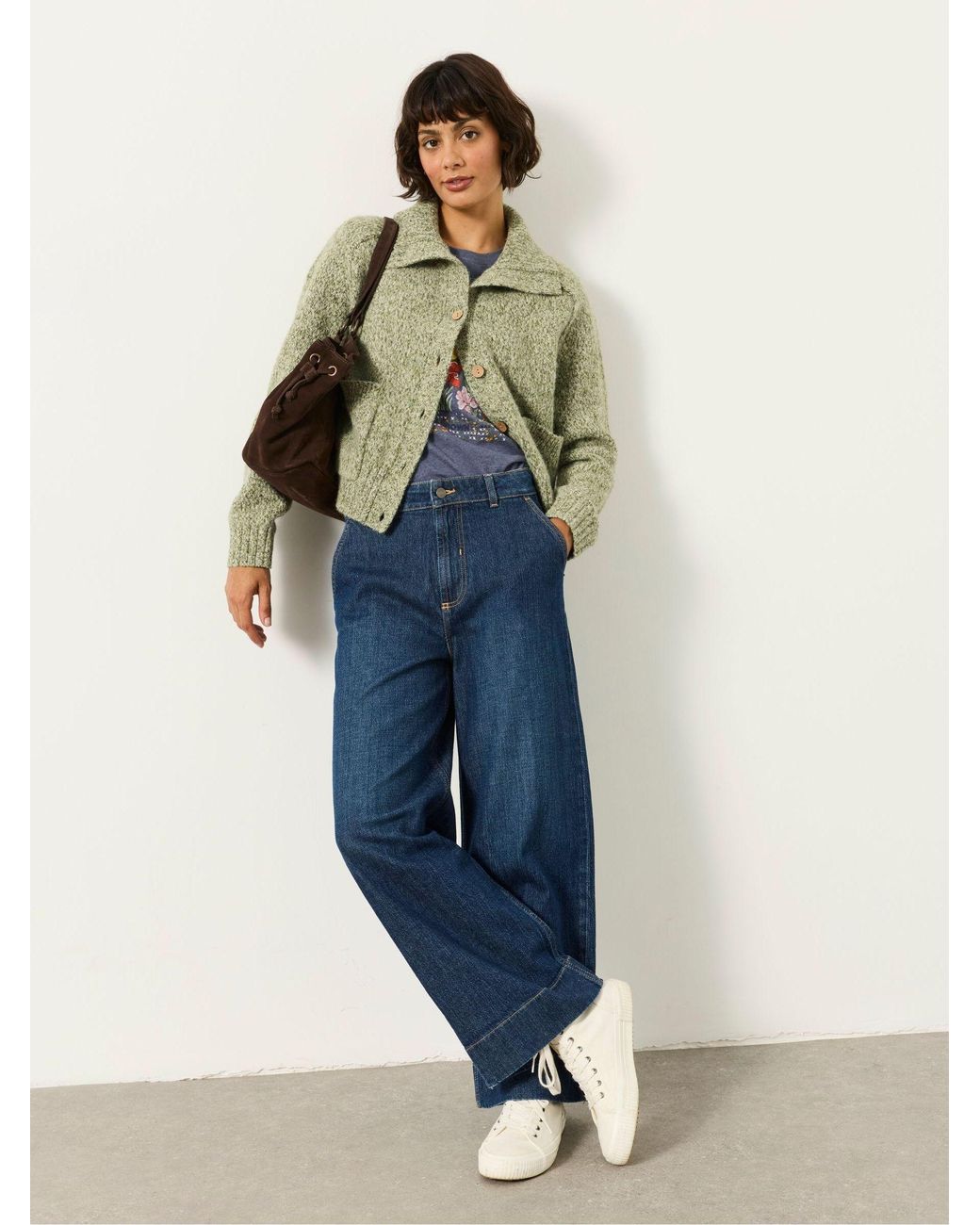 FatFace Blue Hove Wide Leg Jeans