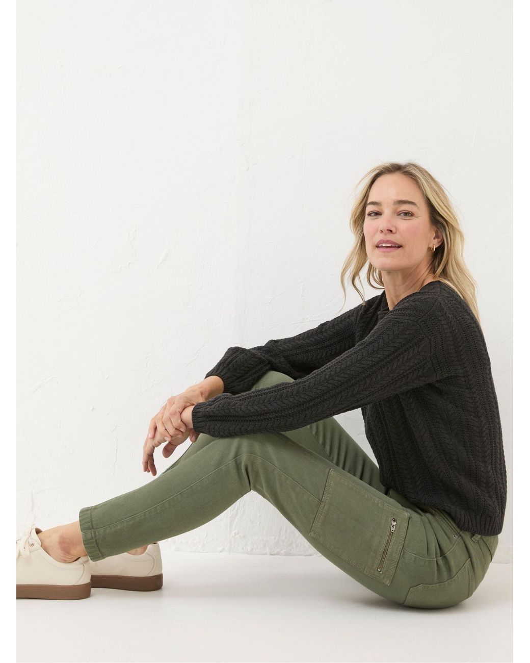 FatFace Green Malvern Cargo Trousers