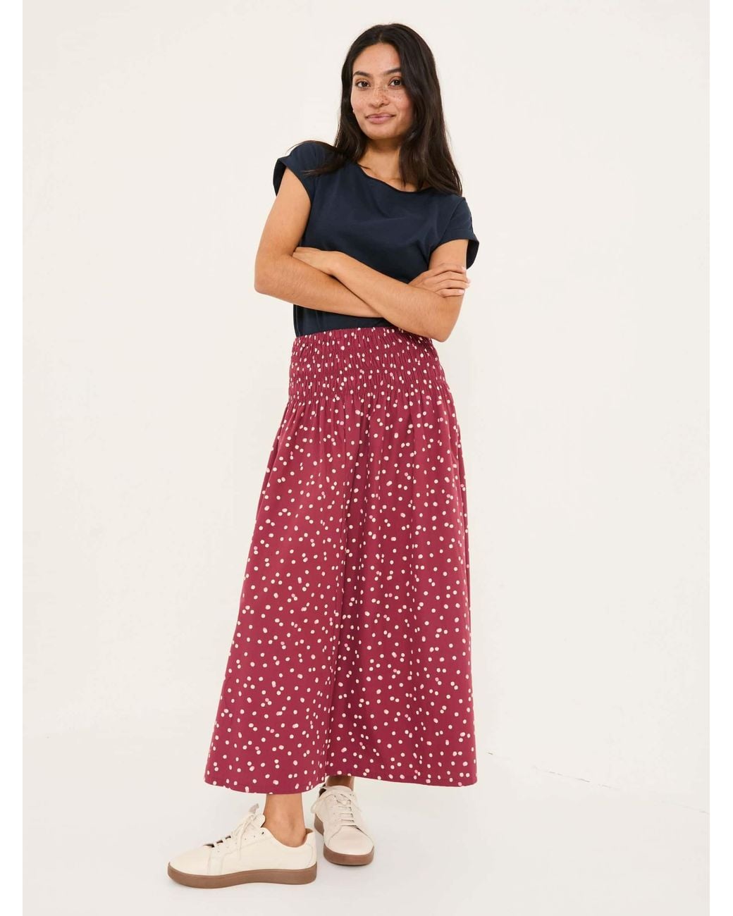 FatFace Red Mary Spot Skirt