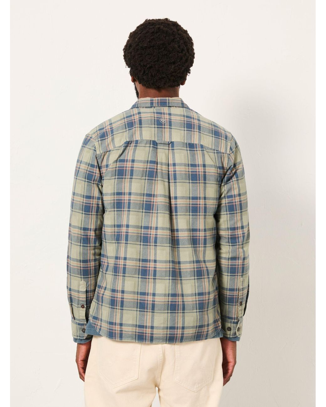 FatFace Brown Trent Long Sleeve Check Shirt for men