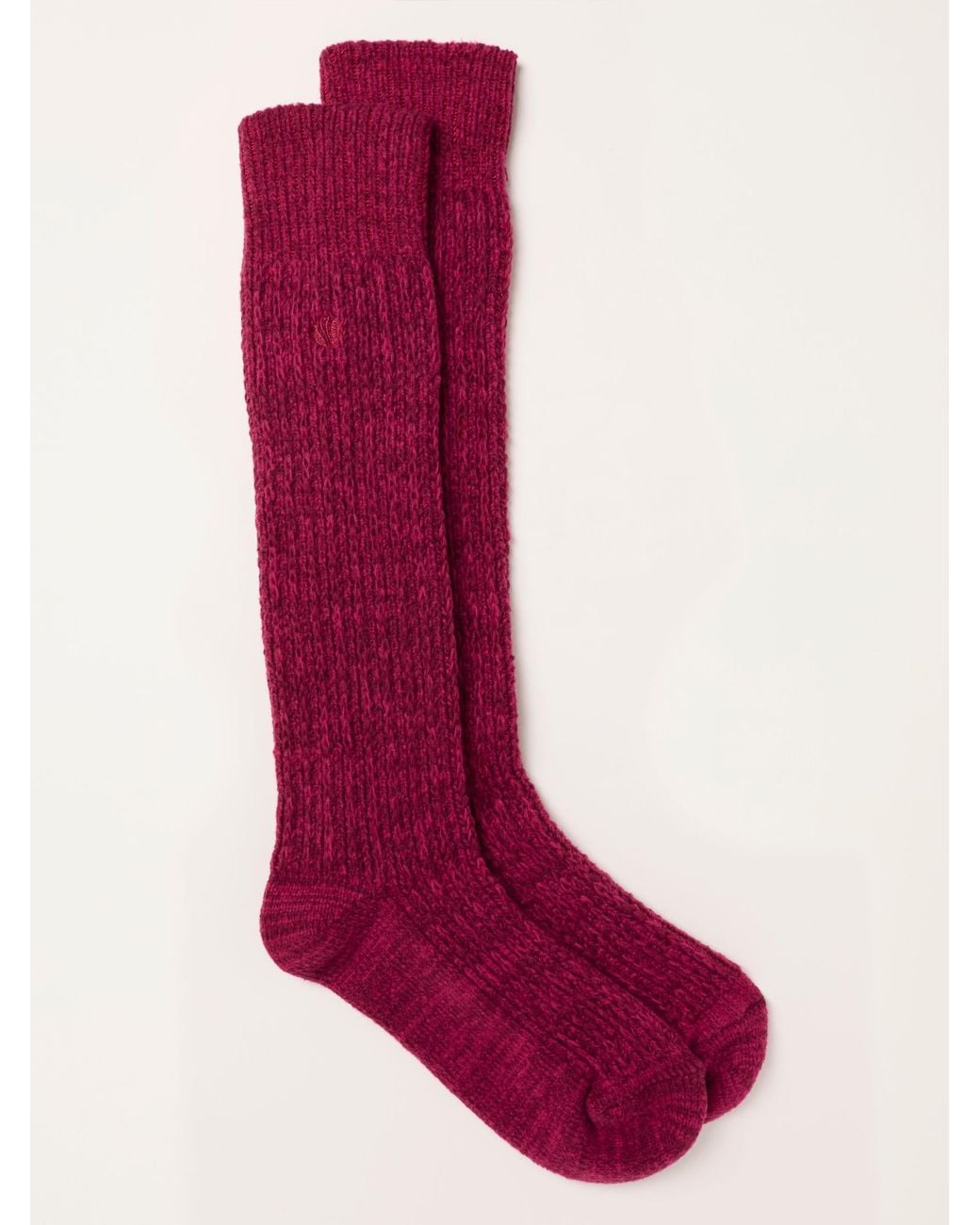 FatFace Red Fatface Burgundy Super Soft Socks