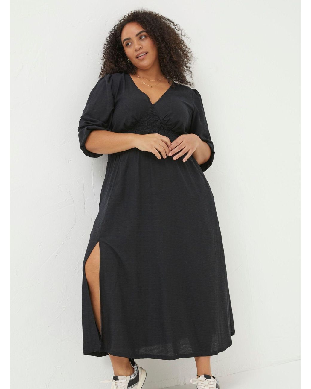 FatFace Green Rene Midi Dress