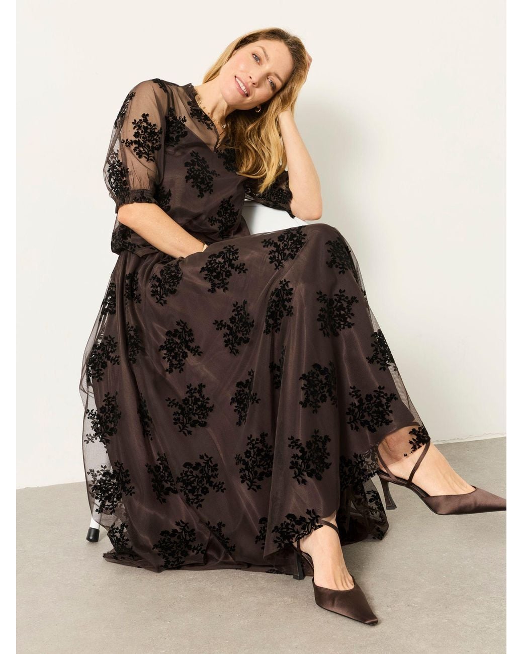 FatFace Brown Tulle Prom Skirt