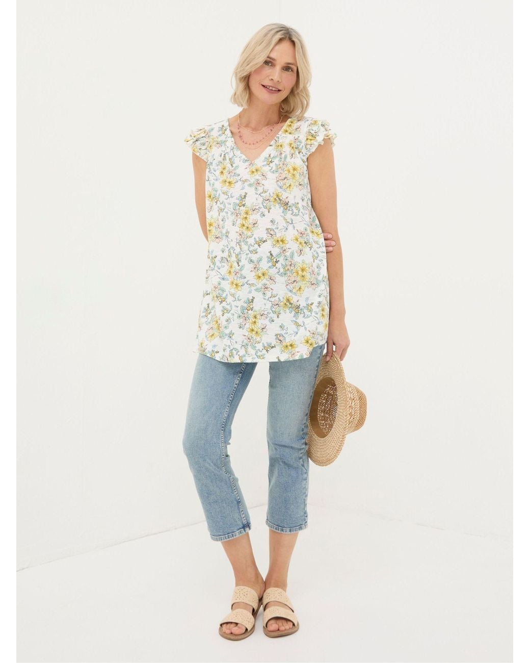 FatFace White Katy Citrus Tunic