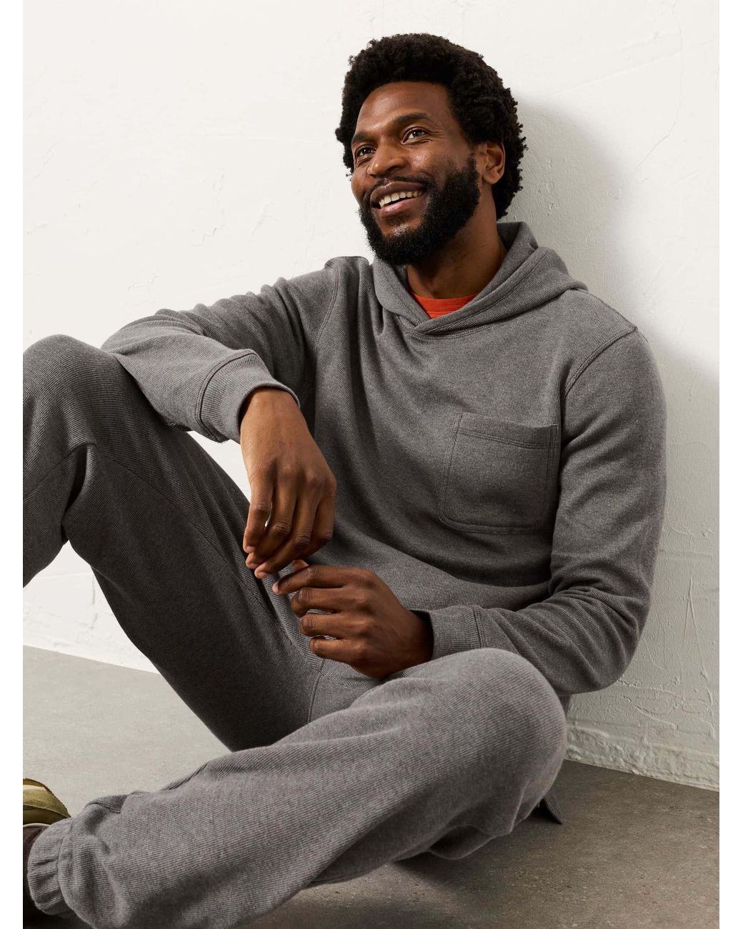 FatFace Gray Weston Lounge Hoodie for men