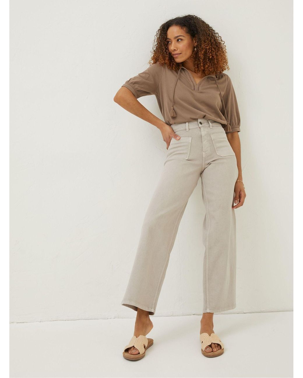 FatFace Natural Cassie Marine Straight Jeans