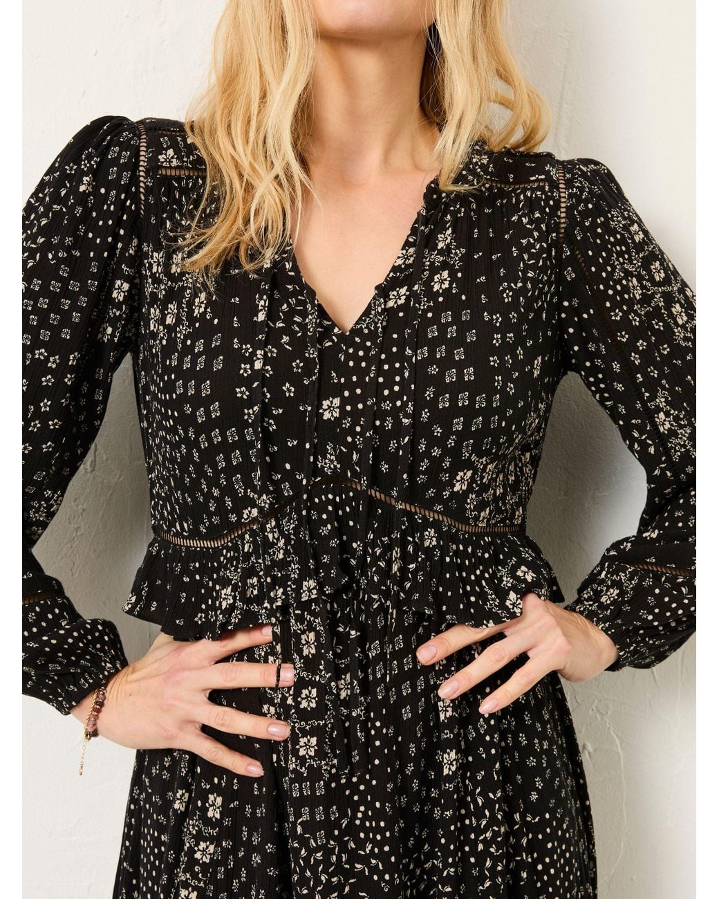 FatFace Black Fatface Tara Floral Dress