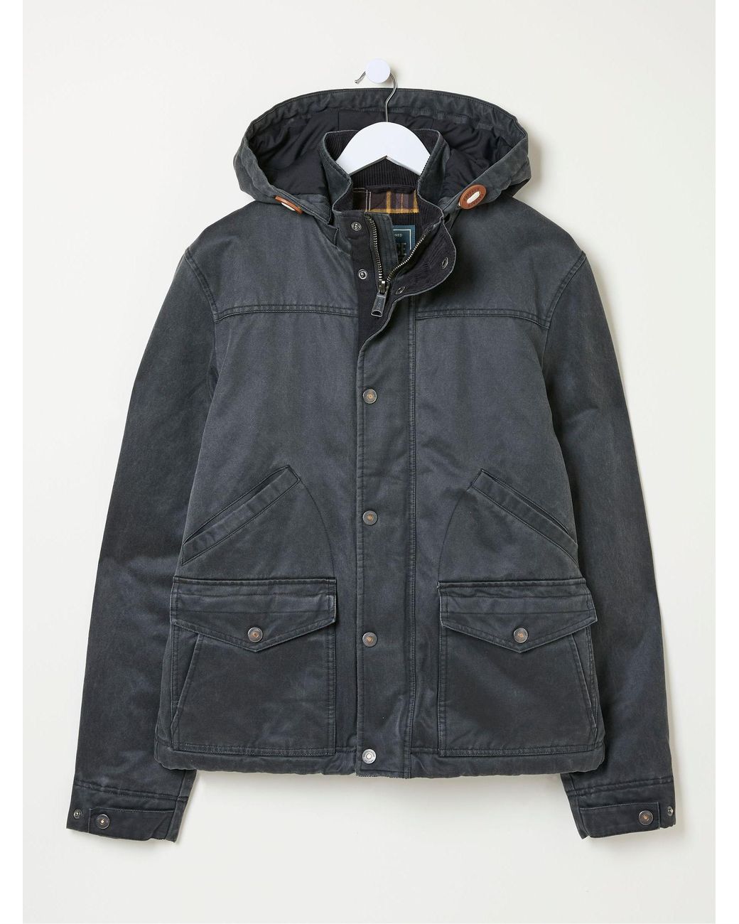FatFace Gray Hadley Hooded Jacket for men