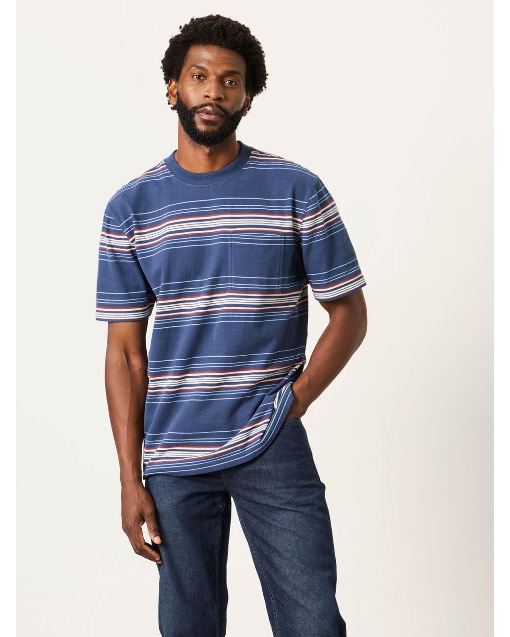 FatFace Blue Short Sleeve Relaxed Fit T-Shirt for men