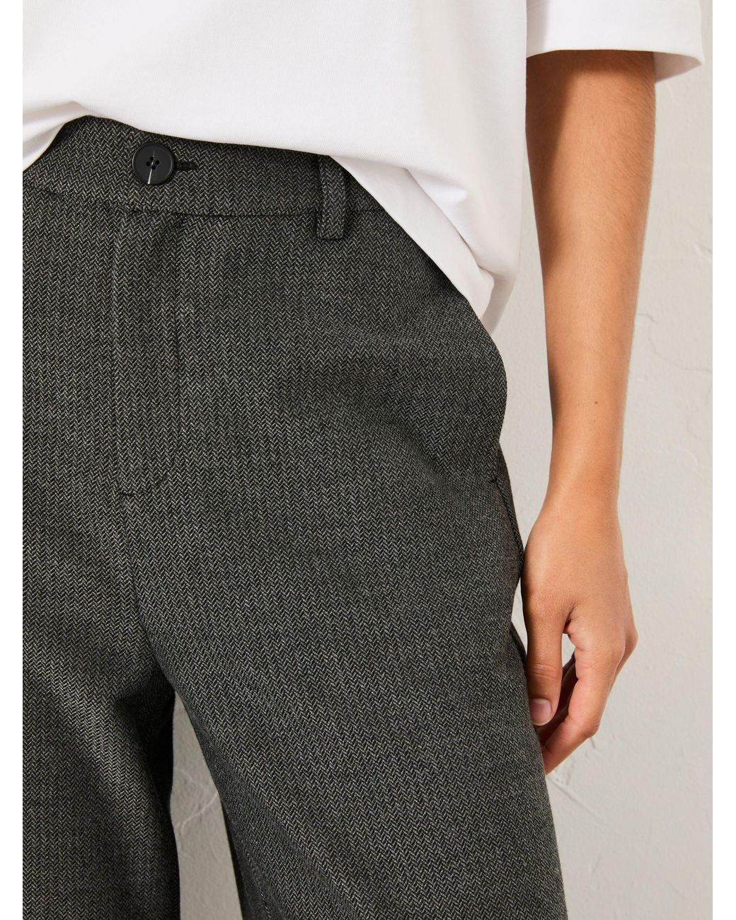 FatFace White Preseley Wide Leg Trousers