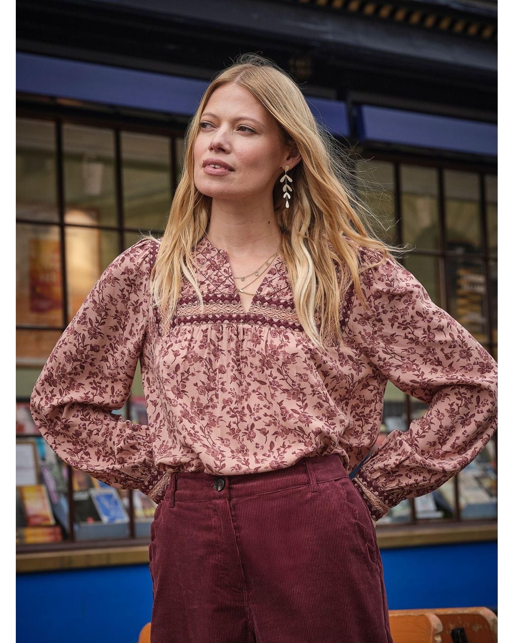 FatFace Multicolor Laurel Blouse