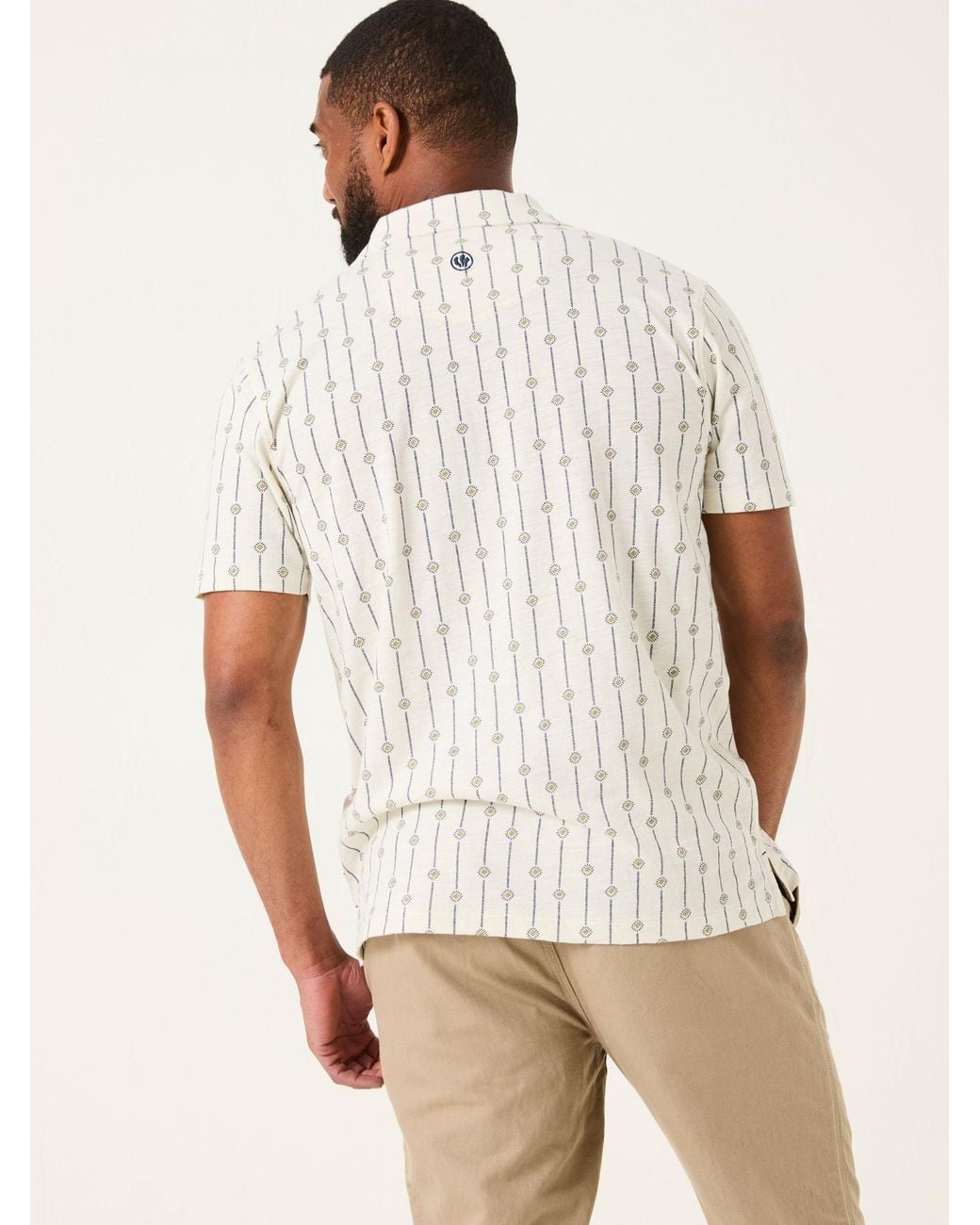 FatFace Natural Truro Short Sleeve Jersey Shirt for men