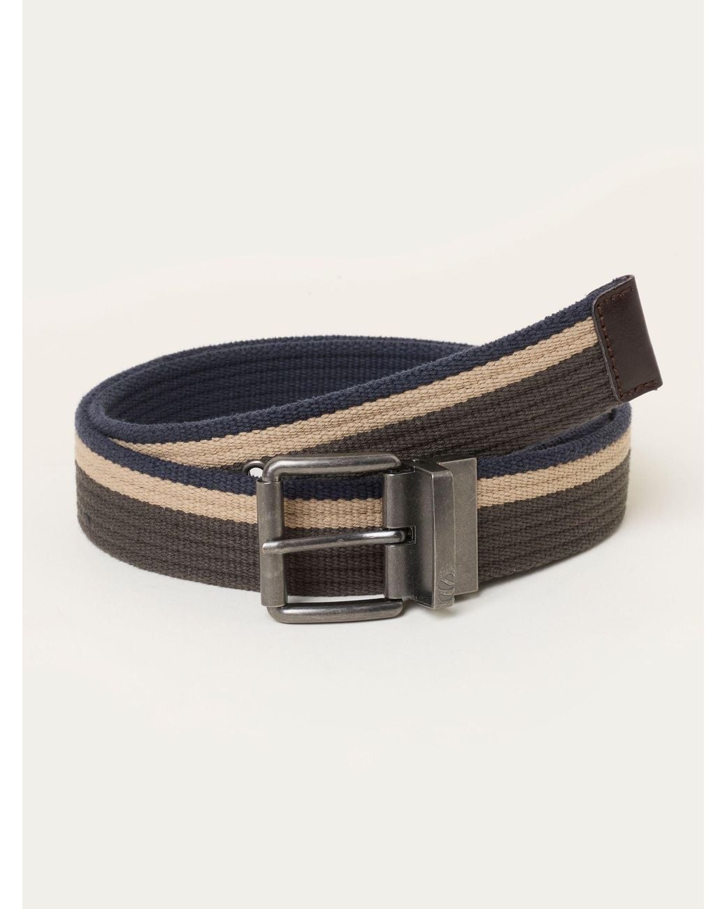 FatFace Blue Reversible Webbing Belt for men