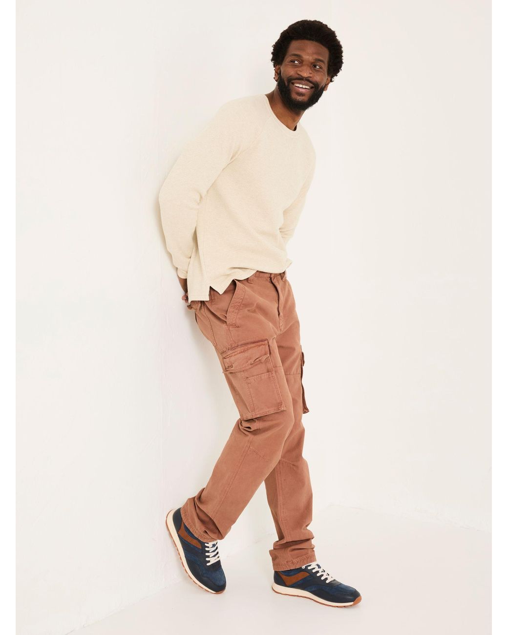 FatFace Natural Breakyard Cargo Trousers for men