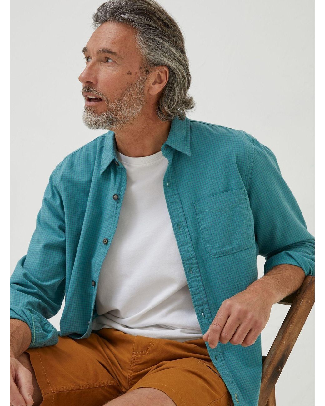 FatFace Blue Fatface Gower Gingham Shirt for men