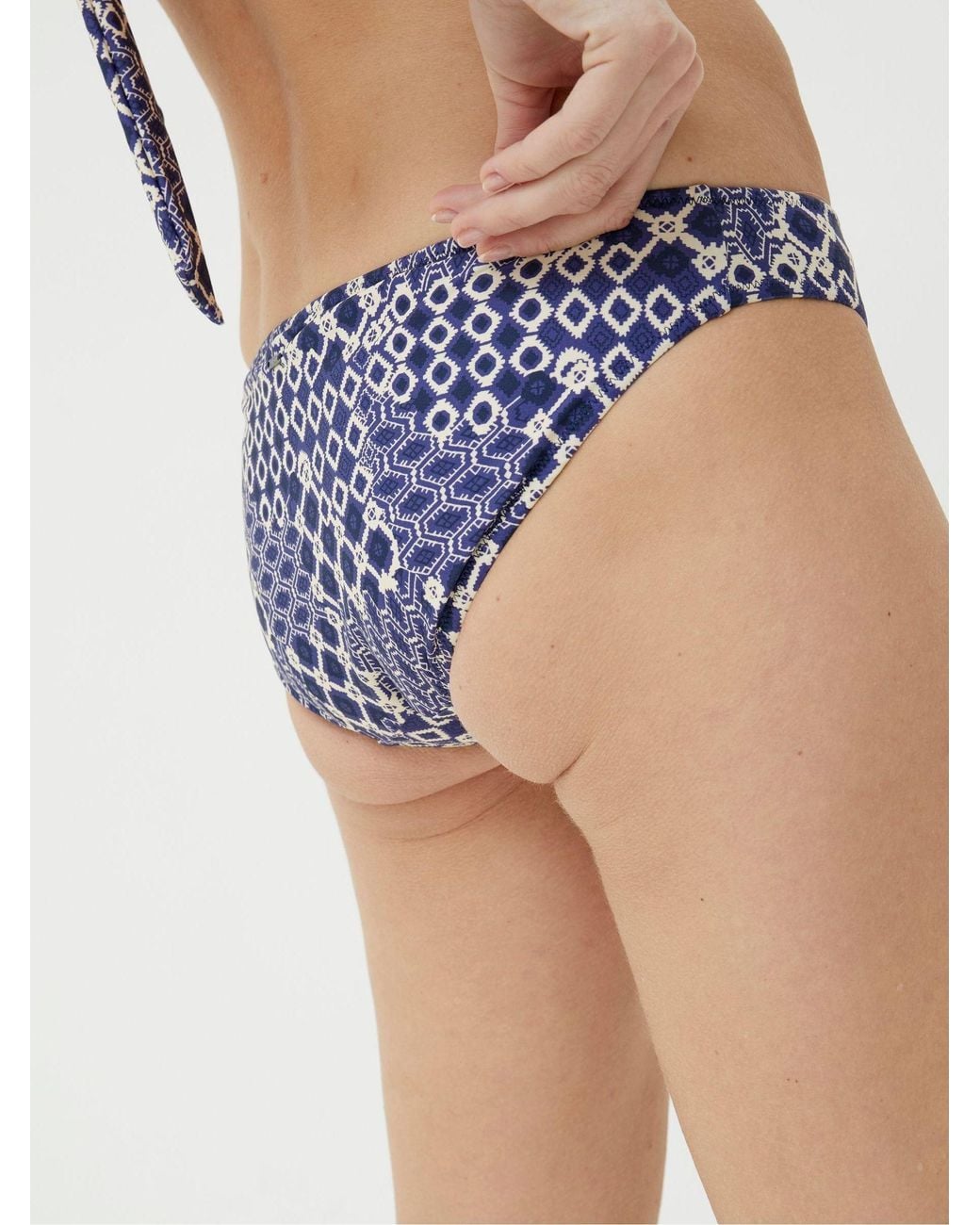 FatFace Blue Mila Patchwork Geo Bikini Bottoms