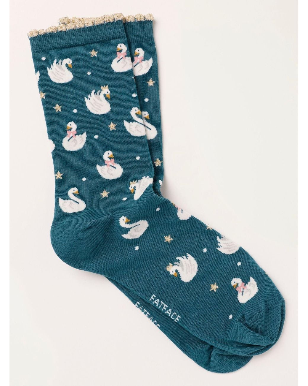 FatFace Blue Fatface Swan Socks