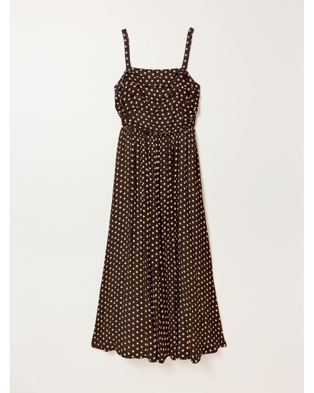 FatFace Brown Fatface Mischa Petite Polka Dot Prom Dress
