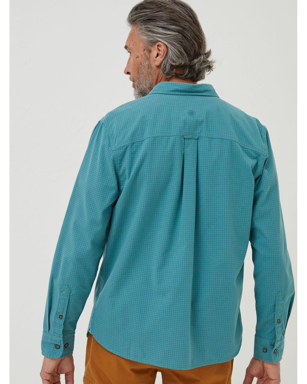 FatFace Blue Fatface Gower Gingham Shirt for men