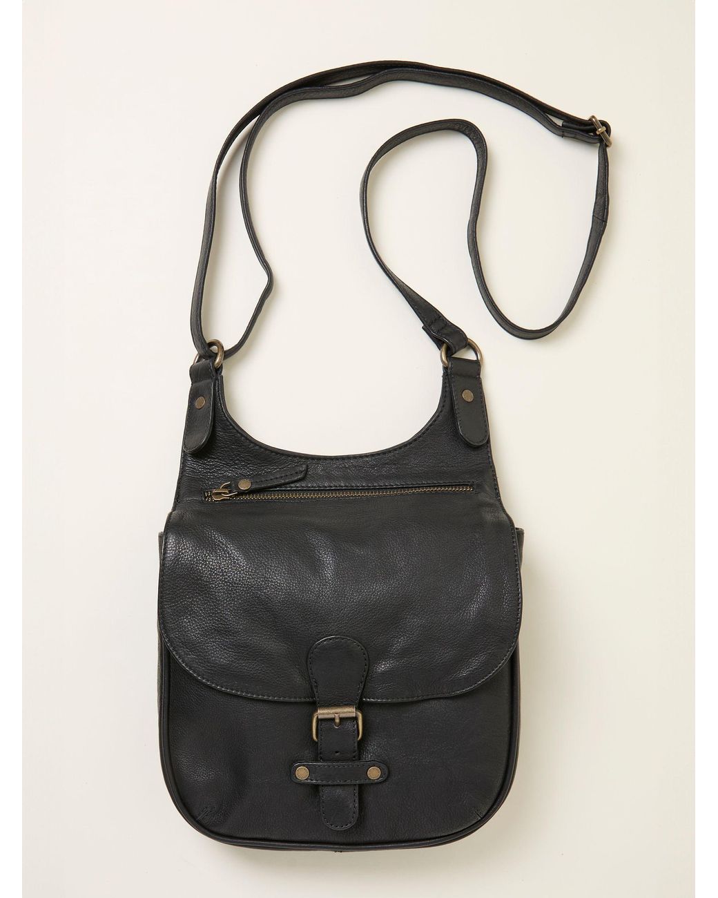 FatFace Black Fatface Anna Oiled Crossbody Bag