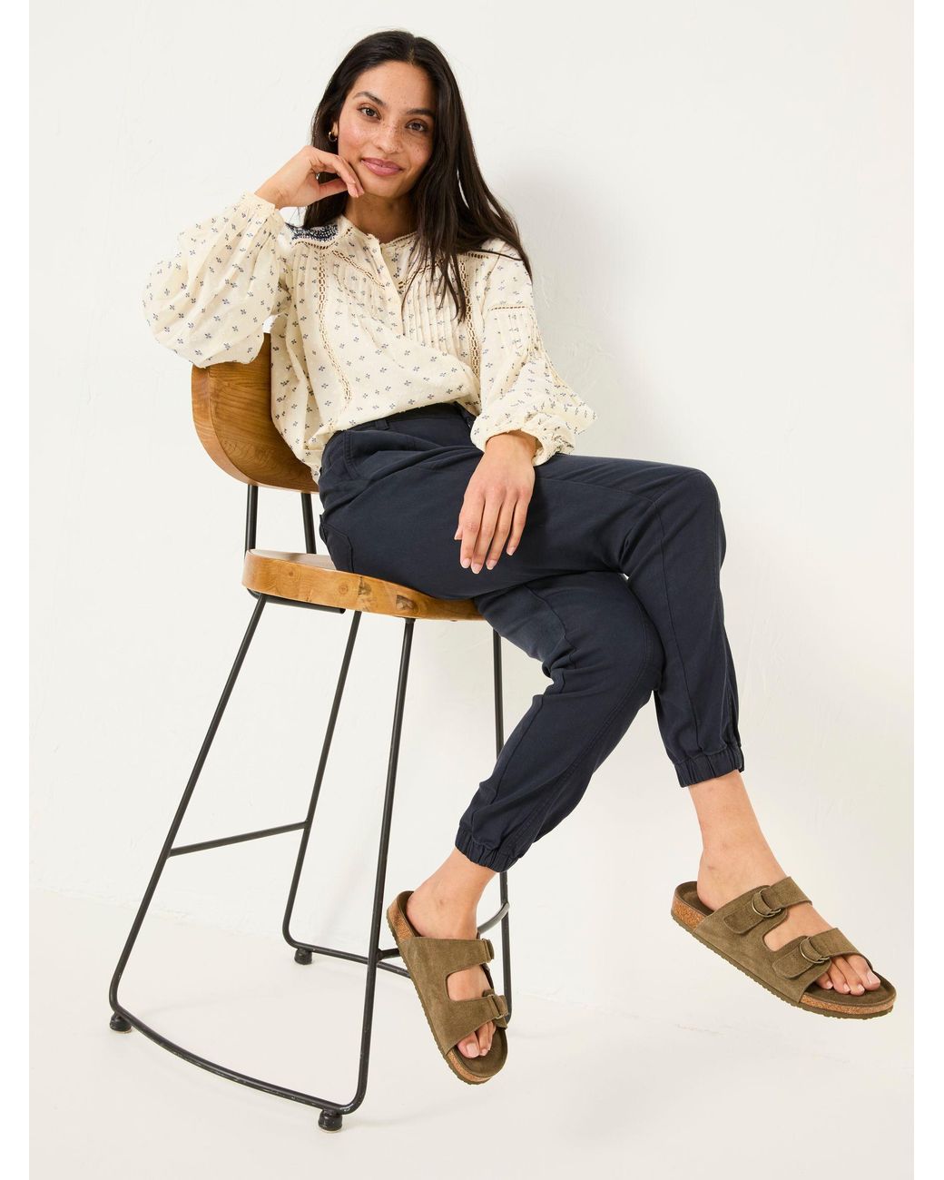 FatFace Blue Boston Cargo Trousers