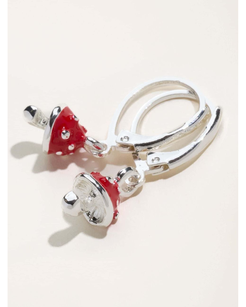 FatFace Red Toadstool Drop Earrings