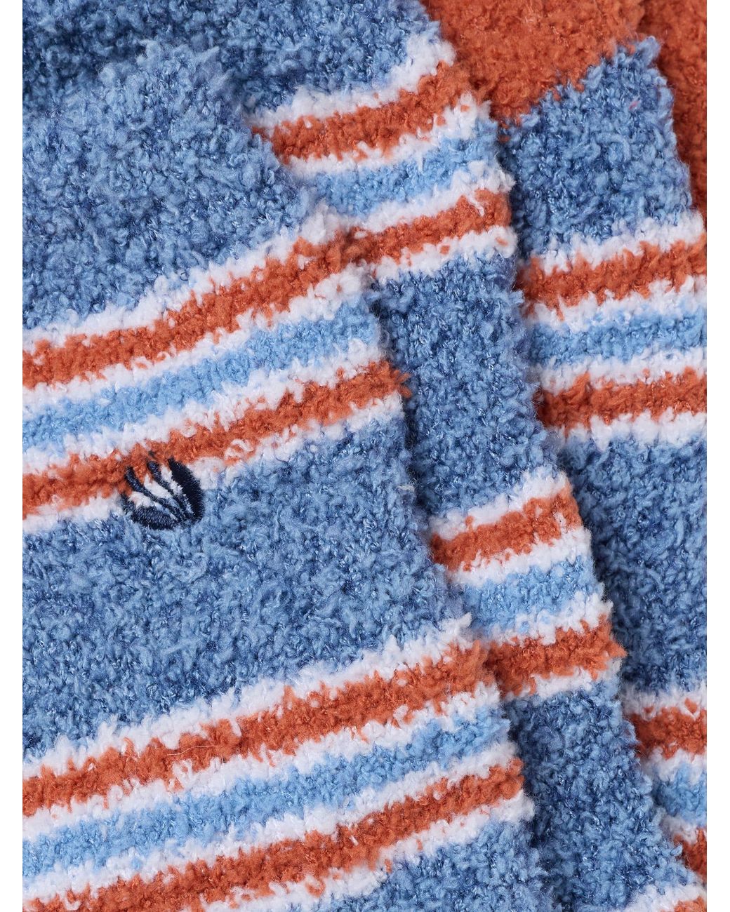 FatFace Blue Fatface Fluffy Striped Socks for men