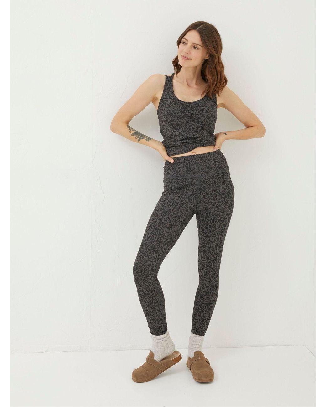 FatFace Natural Venus Print Leggings