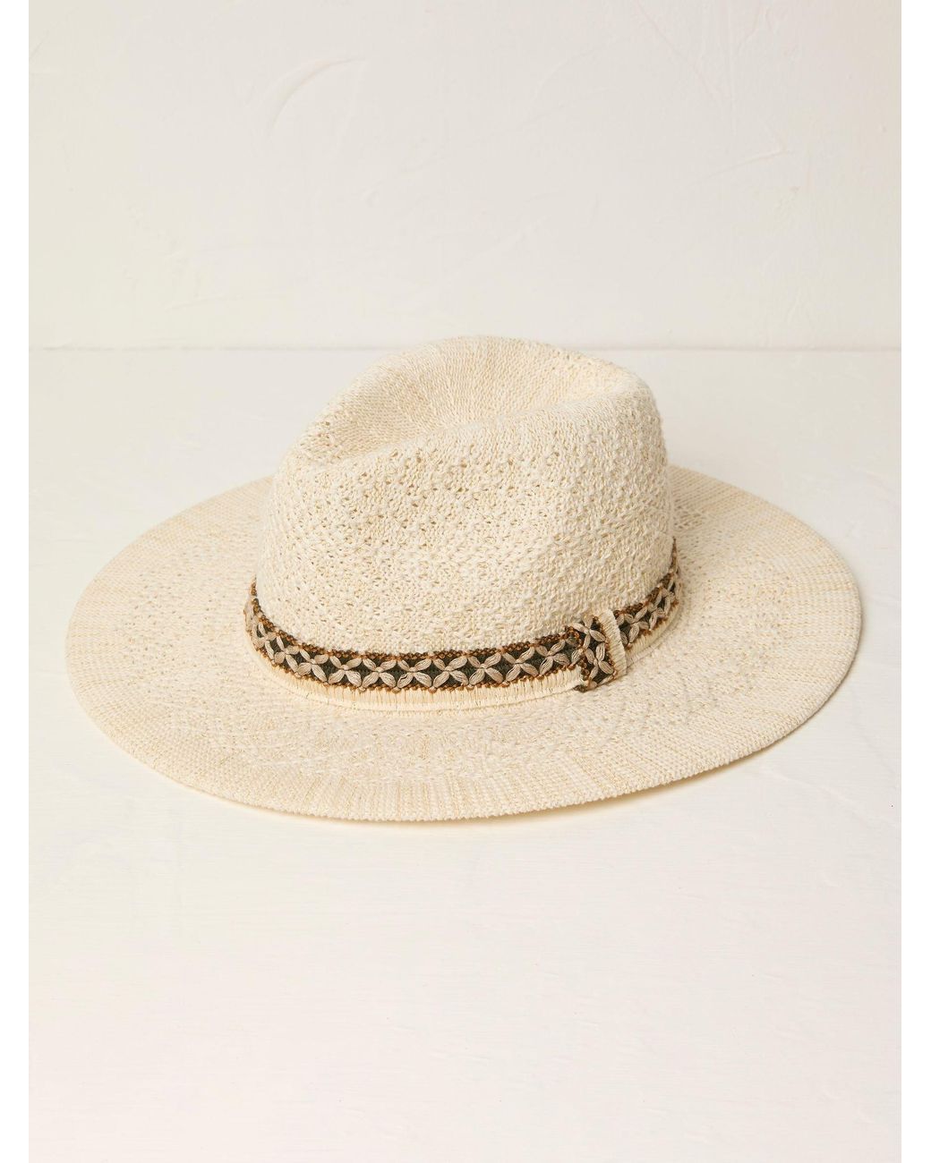 FatFace Natural Sparkle Fedora Hat