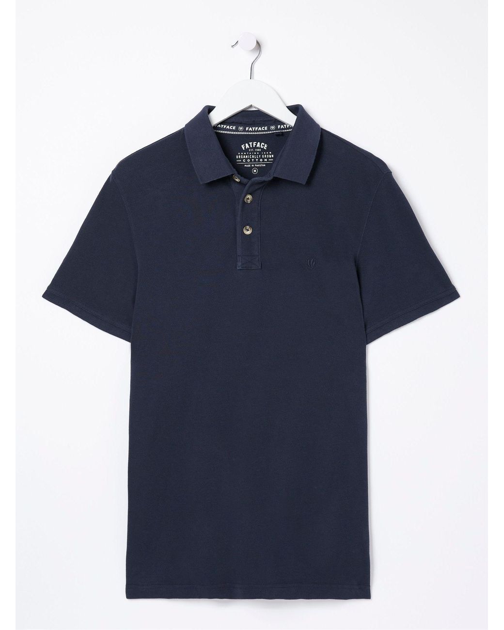 FatFace Blue Pique Polo Shirt for men