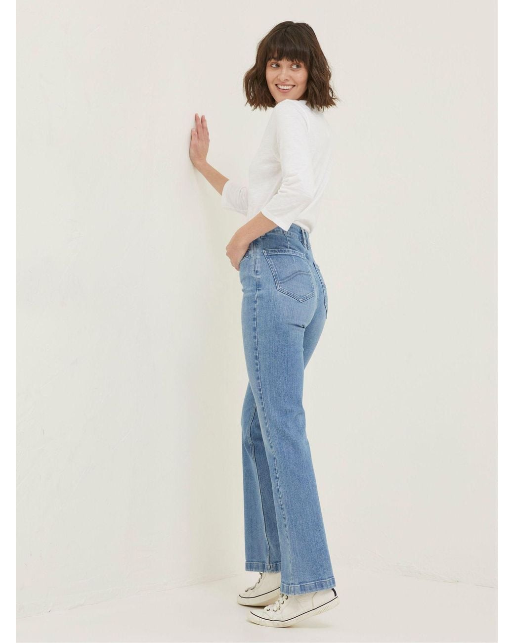 FatFace Blue Fly Flare Jeans