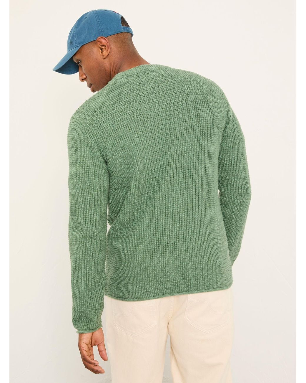 FatFace Green Penrith Crew Neck Knitted Jumper for men