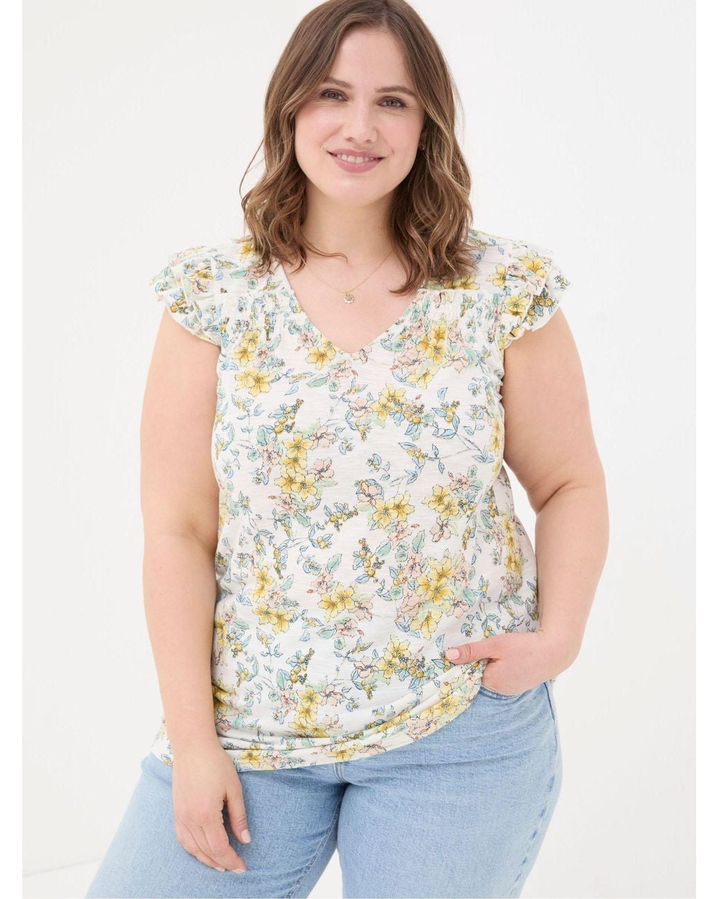 FatFace White Katy Citrus Tunic