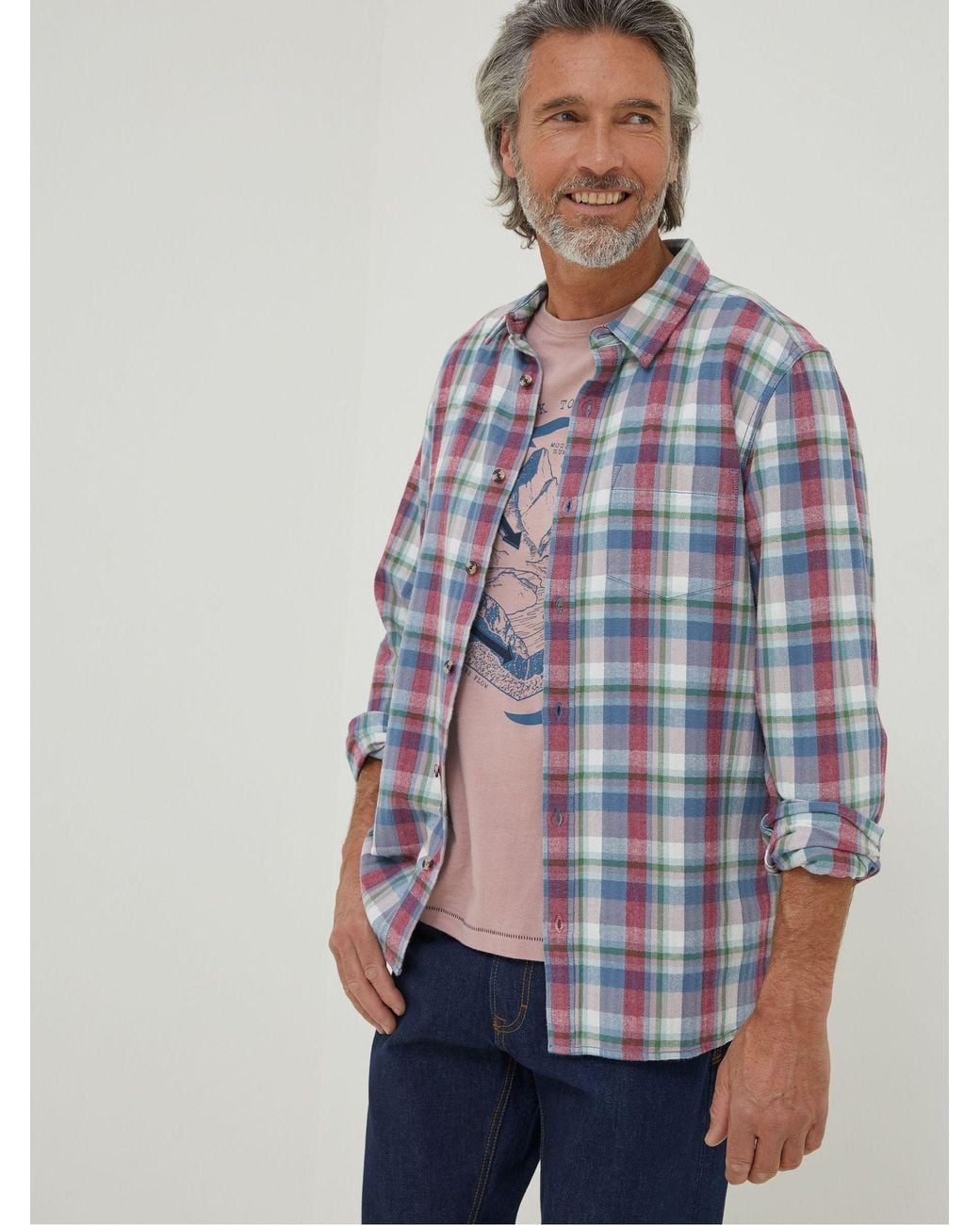 FatFace Blue Fatface Frensham Shirt for men