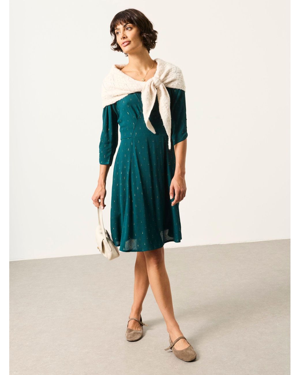 FatFace Blue Anya Spot Dress