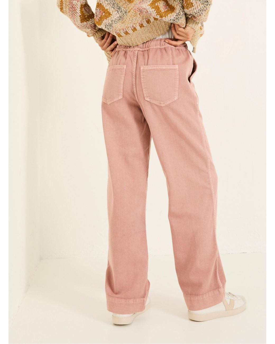 FatFace Pink Ashby Wide Leg Trousers