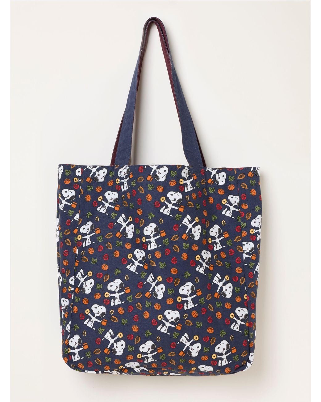 FatFace Red Fatface Snoopy Burgundy Autumnal Reversible Tote Bag