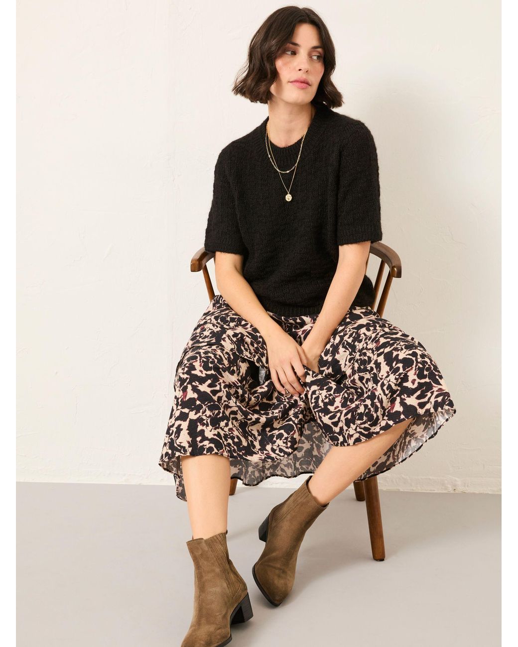 FatFace Multicolor Tonia Midi Skirt