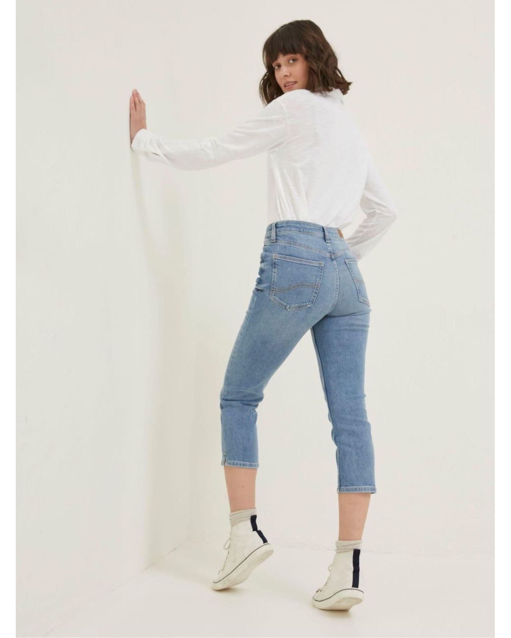 FatFace Blue Sway Capri Jeans