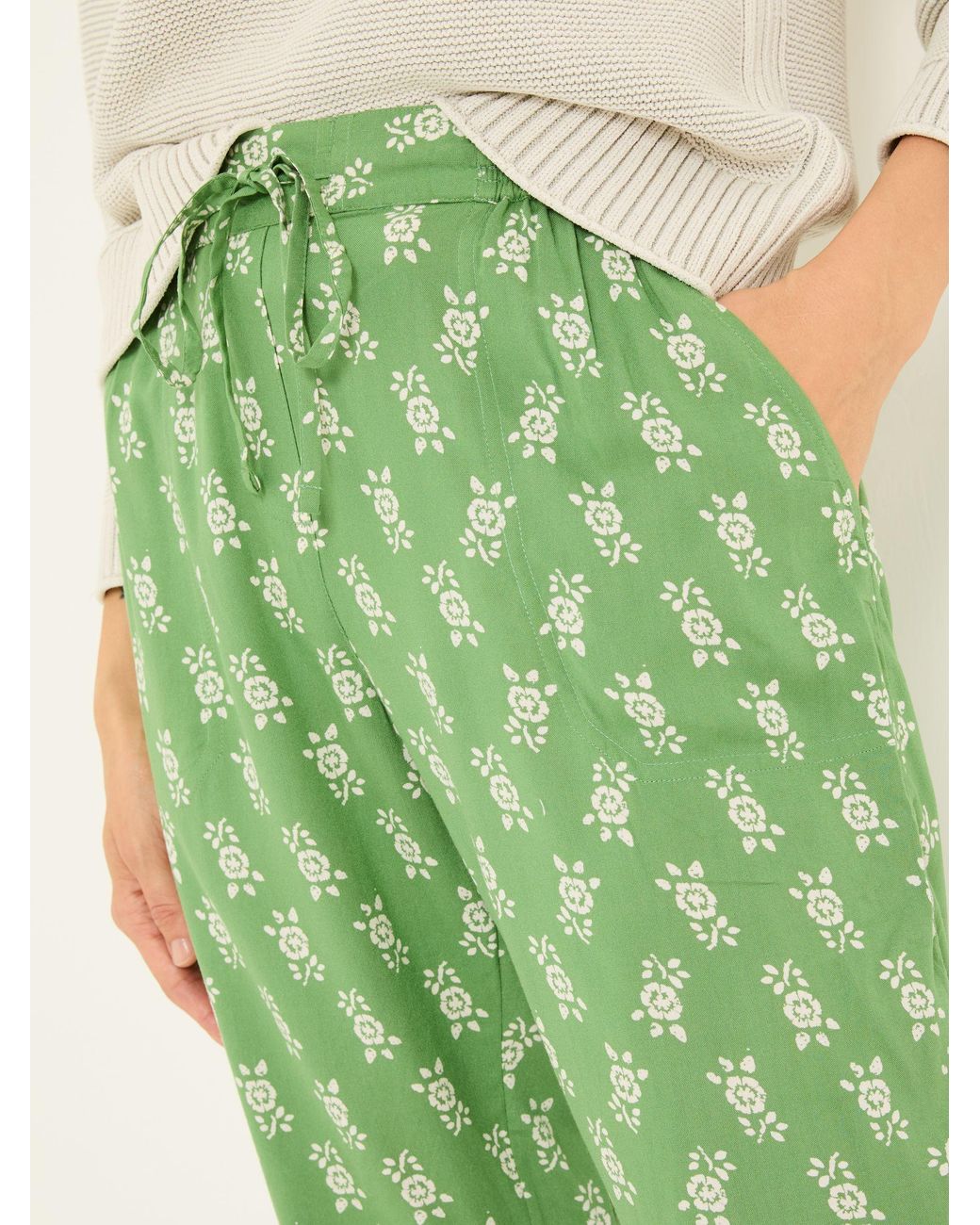 FatFace Green Lyme Cuffed Jogger