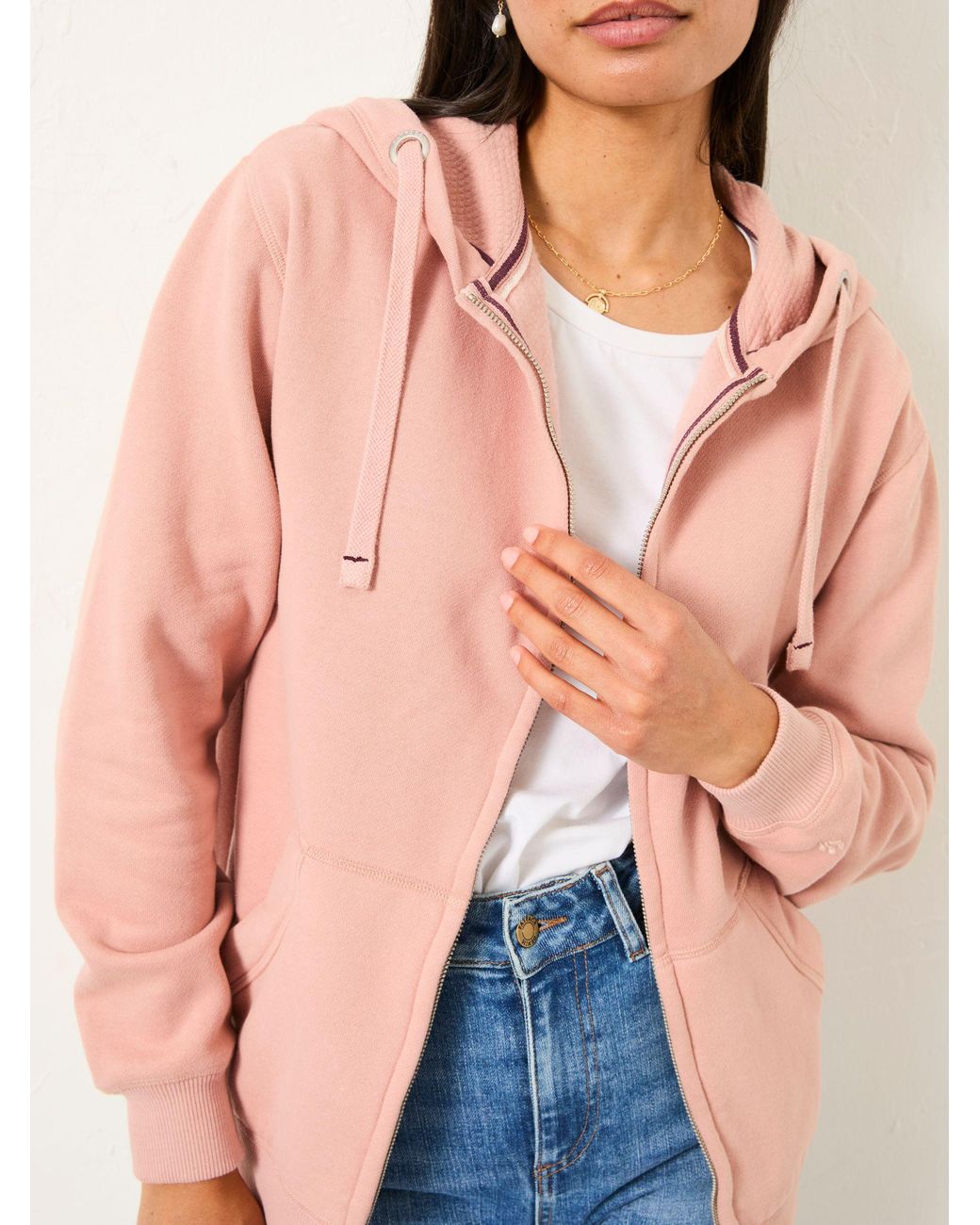FatFace Blue Amy Zip Through Hoodie
