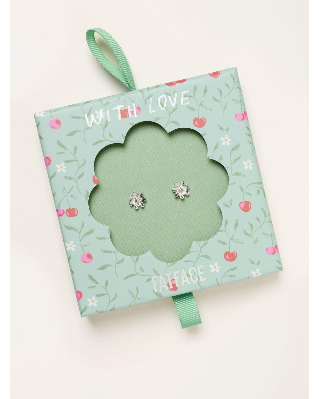 FatFace Green Fatface Tone Flower Earrings Gift