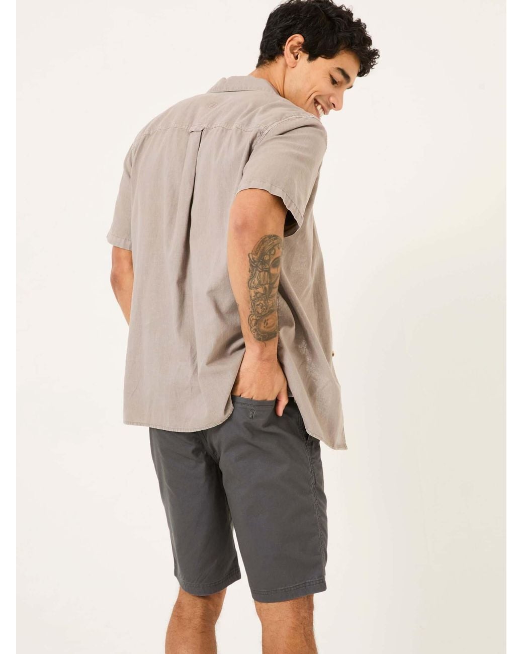 FatFace Gray Seaton Pull On Shorts for men
