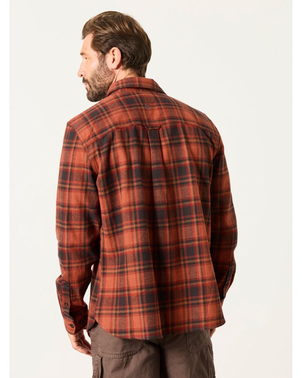 FatFace Brown Fatface Hagley Long Sleeve Check Shirt for men