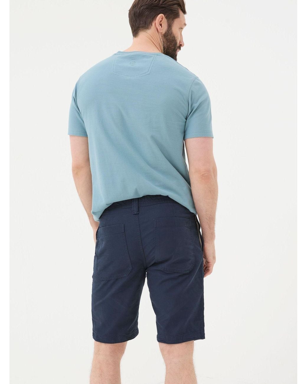 FatFace Blue Stow Flat Front Shorts for men