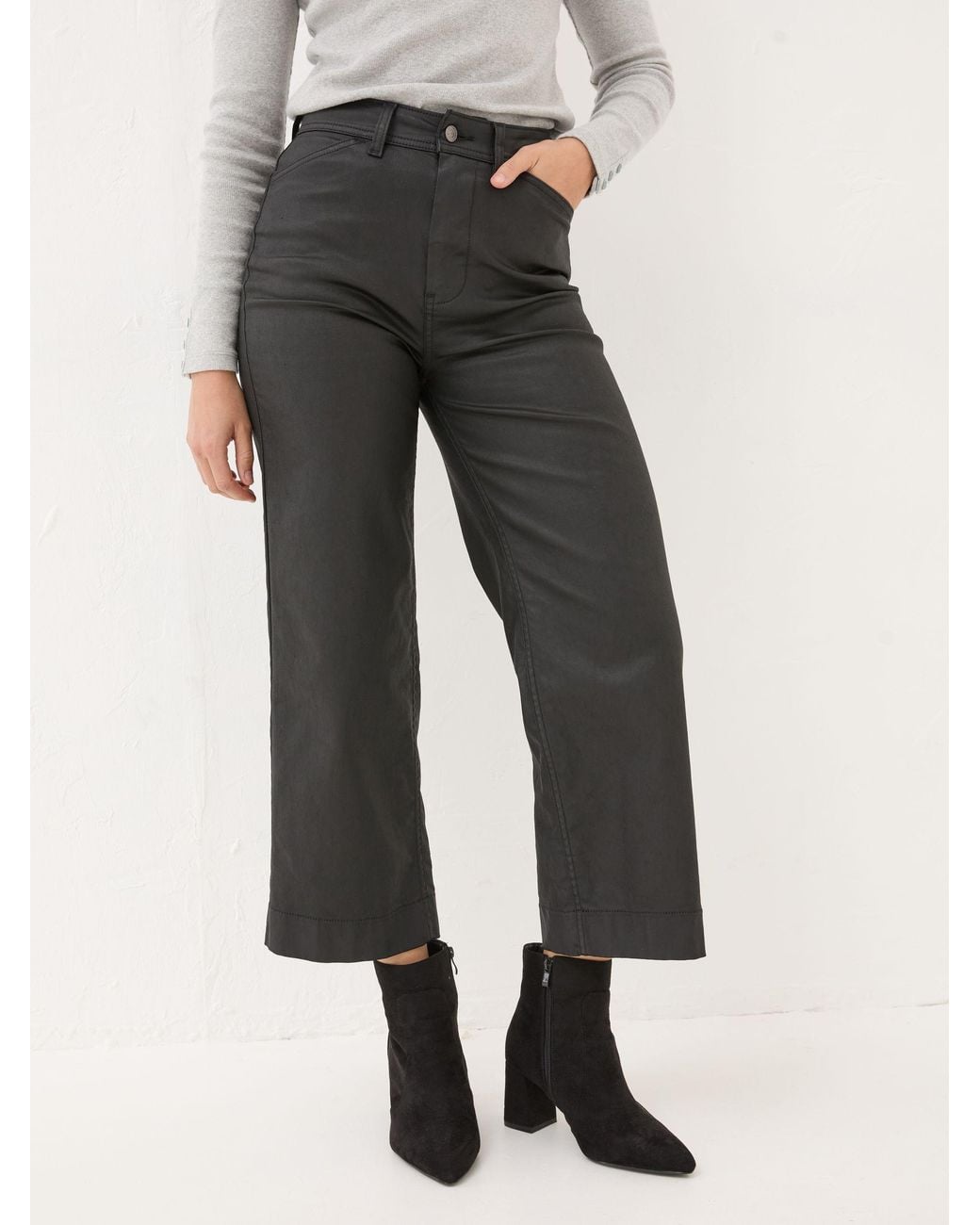 FatFace Gray Dark Skies Keswick Coated Trousers